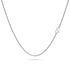Bold Alphabet Letter Initial Charm Necklace in White Gold Tone